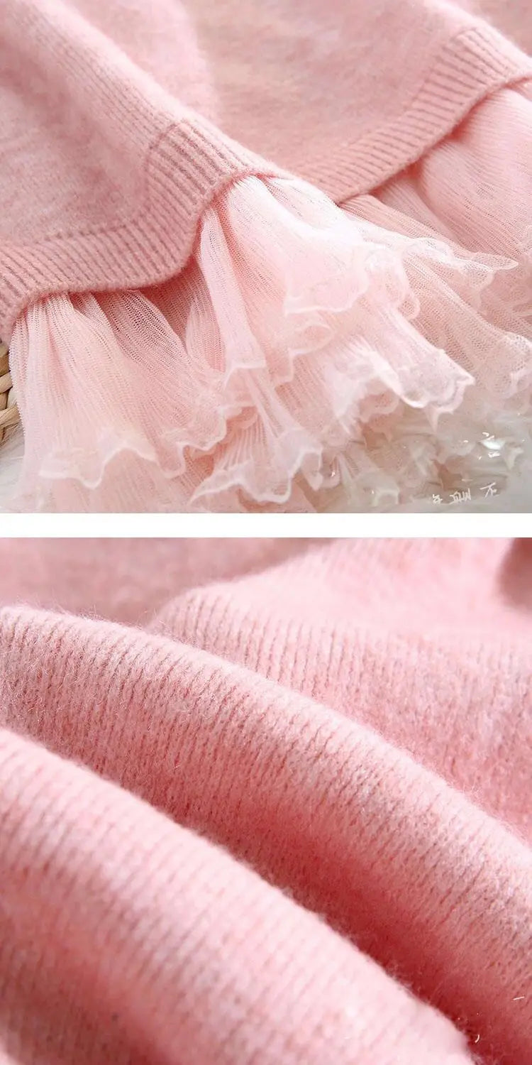 Spliced Lace Sweater