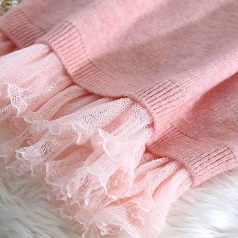 Spliced Lace Sweater