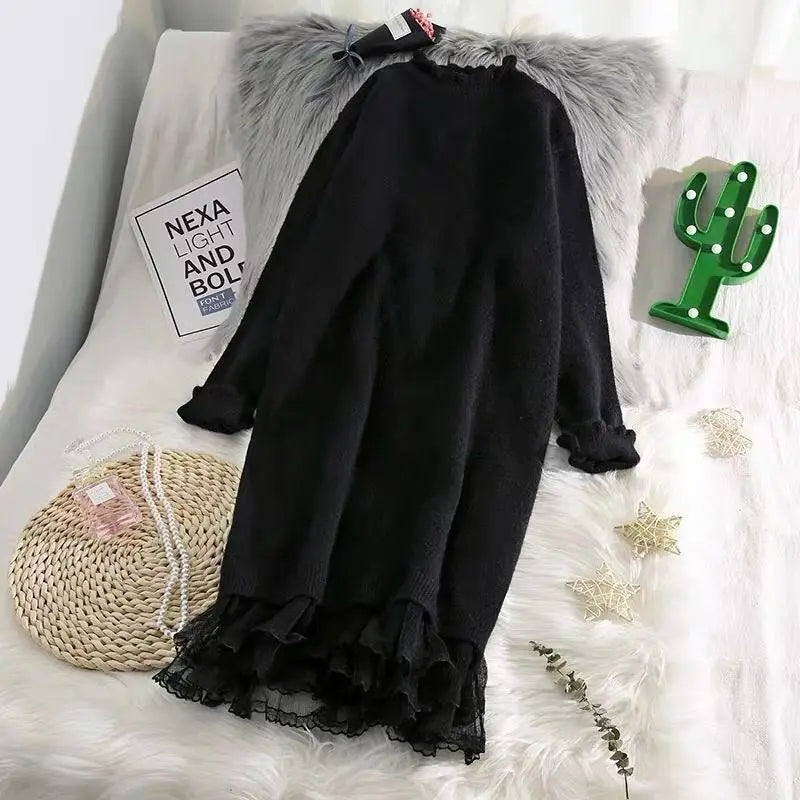 Spliced Lace Sweater