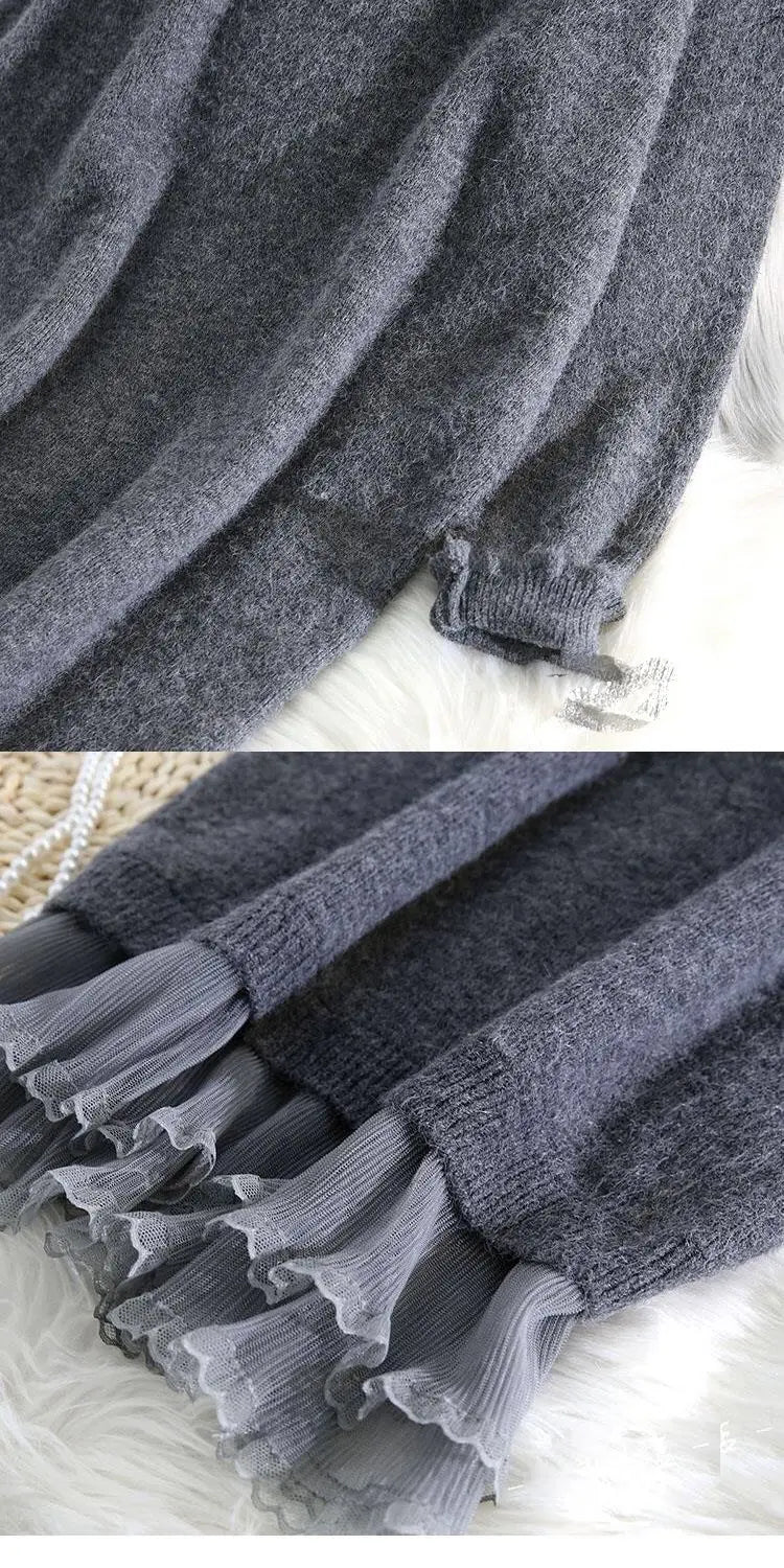 Spliced Lace Sweater